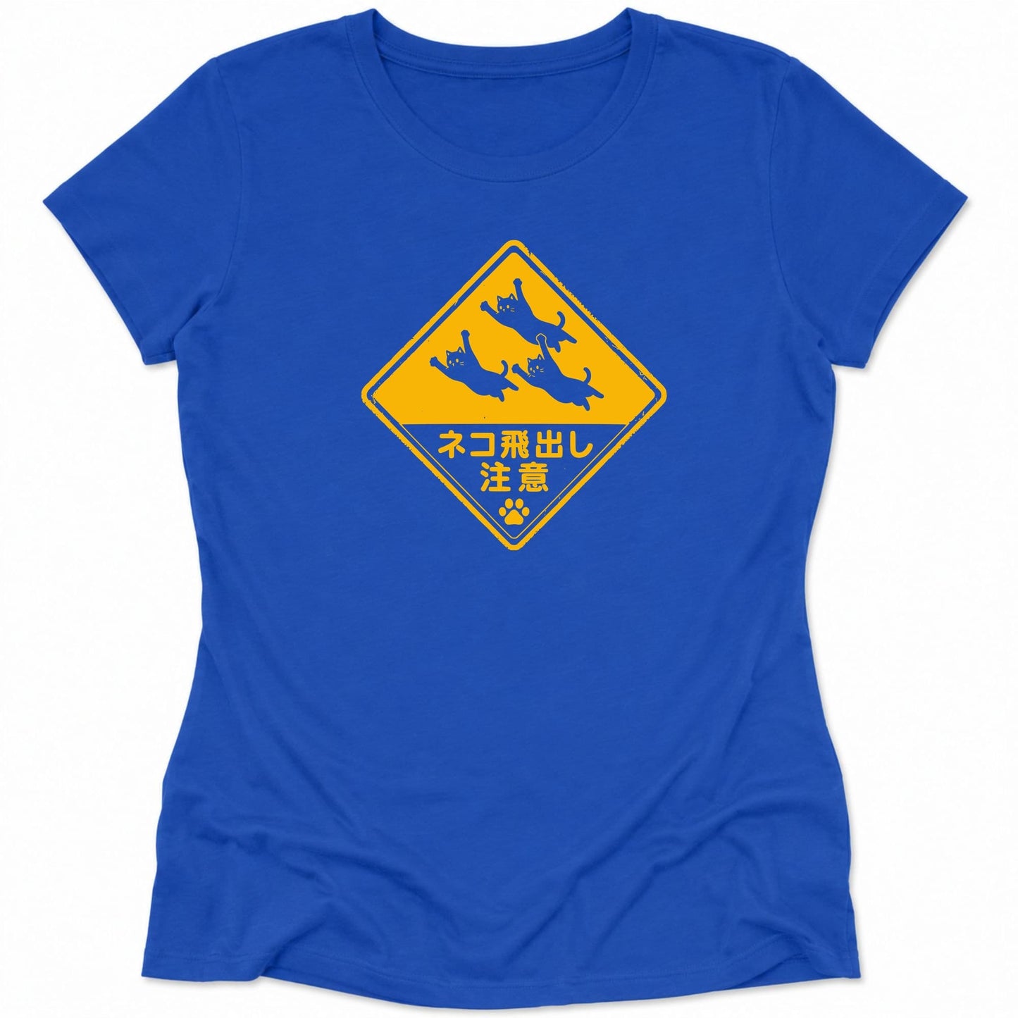 Beware Flying Cats Womens Tee S / True Royal 12822739060132730353 T-Shirt