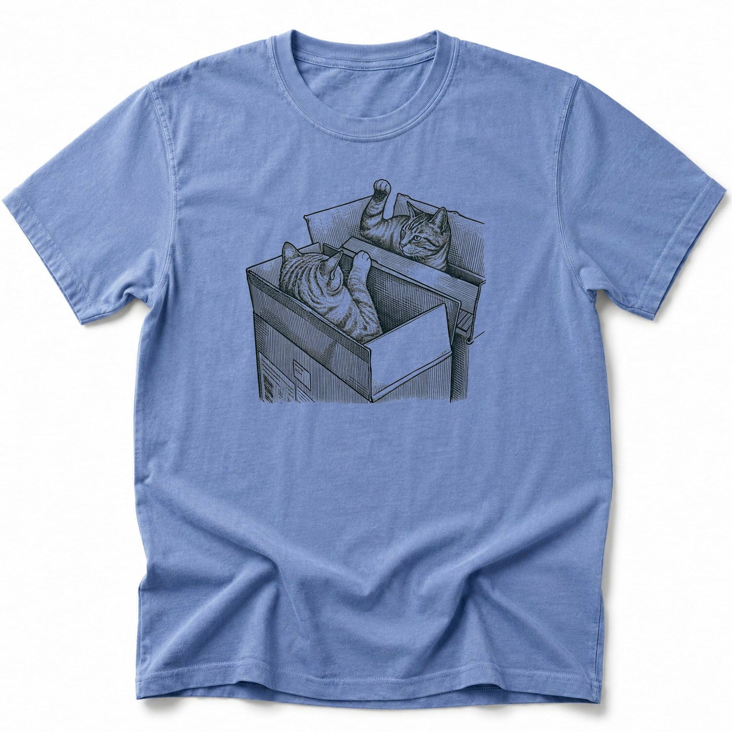 Cat Box Battle T-Shirt Blue Jean / S 56430892318435332349 T-Shirt