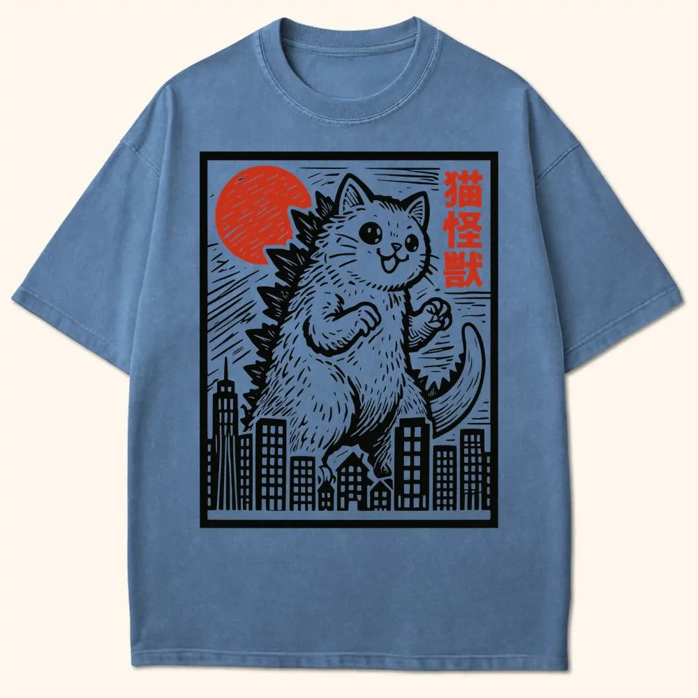 Cat Kaiju T-Shirt Blue Jean / S 12172662220913139225 T-Shirt