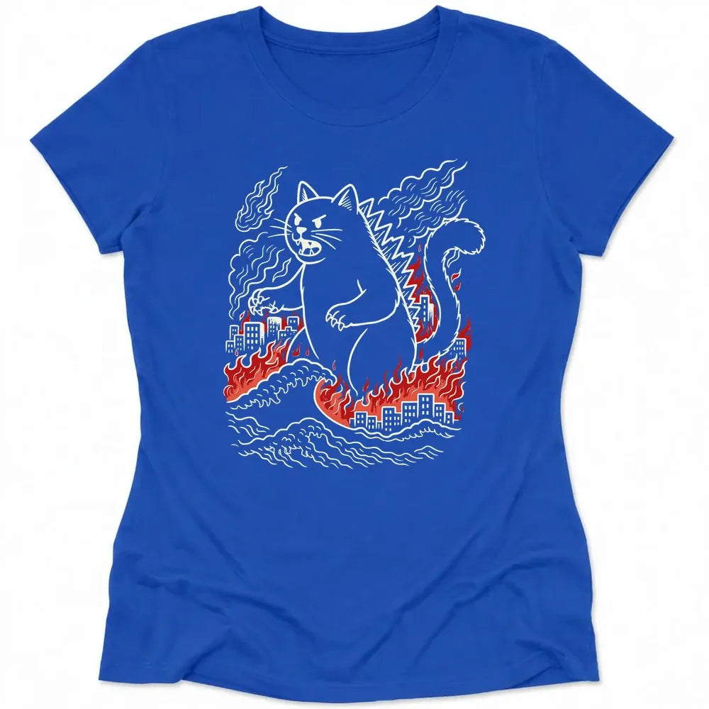 Catzilla Chaos Womens Tee True Royal / S 28244256220952592626 T-Shirt