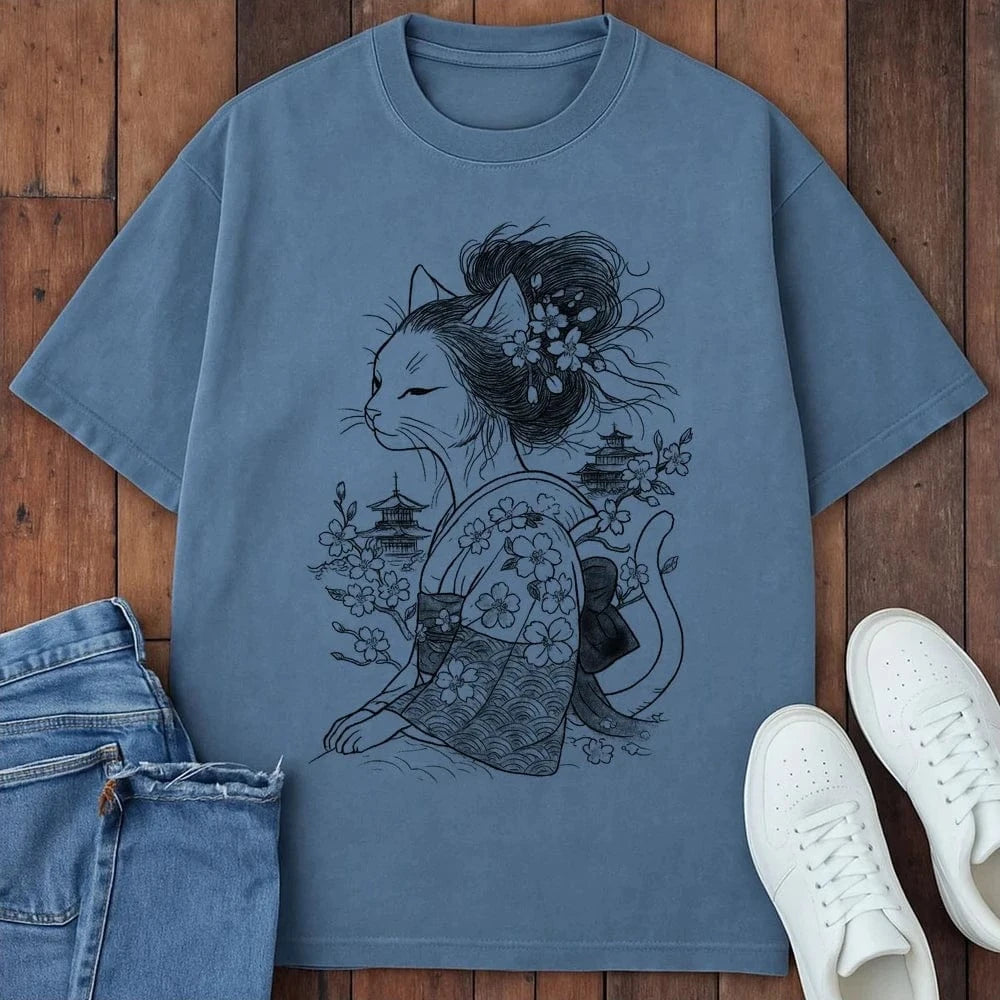 Elegant Gaze T-Shirt Blue Jean / S 23573611483465317723 T-Shirt