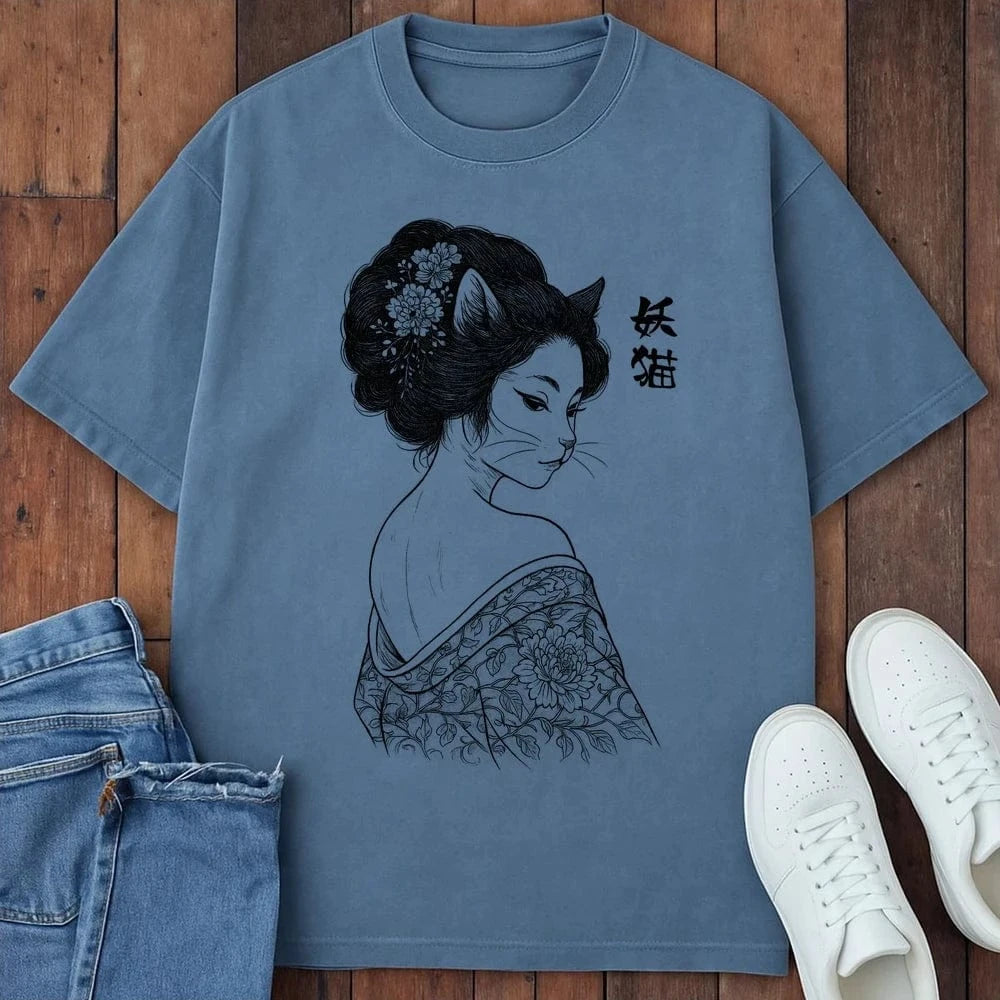 Feline Enchantress T-Shirt Blue Jean / S 19609000168531768145 T-Shirt