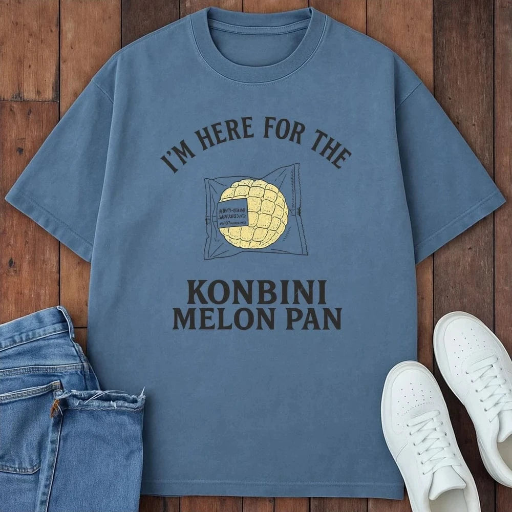 Here For The Melon Pan T-Shirt Blue Jean / S 26230229764004949087 T-Shirt