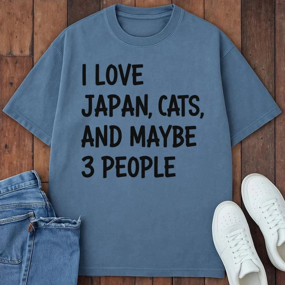 Japan and Cats T-Shirt Blue Jean / S 16251924334981827979 T-Shirt