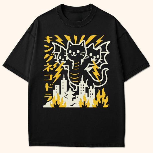 King Nekodorah T-Shirt Black / S 16019209485962857732 T-Shirt