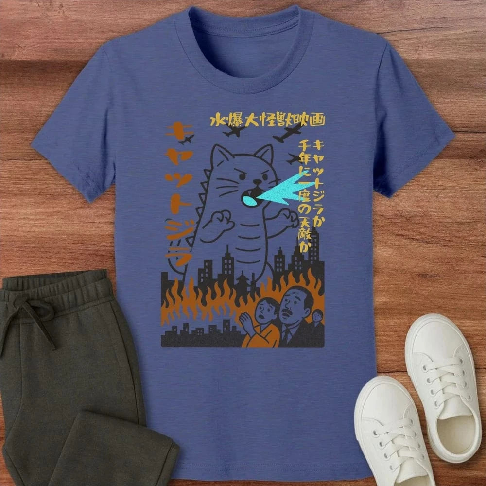 Kyattojira 1954 Kids T-Shirt Heather Navy / S 14992036976782789836 Kids clothes