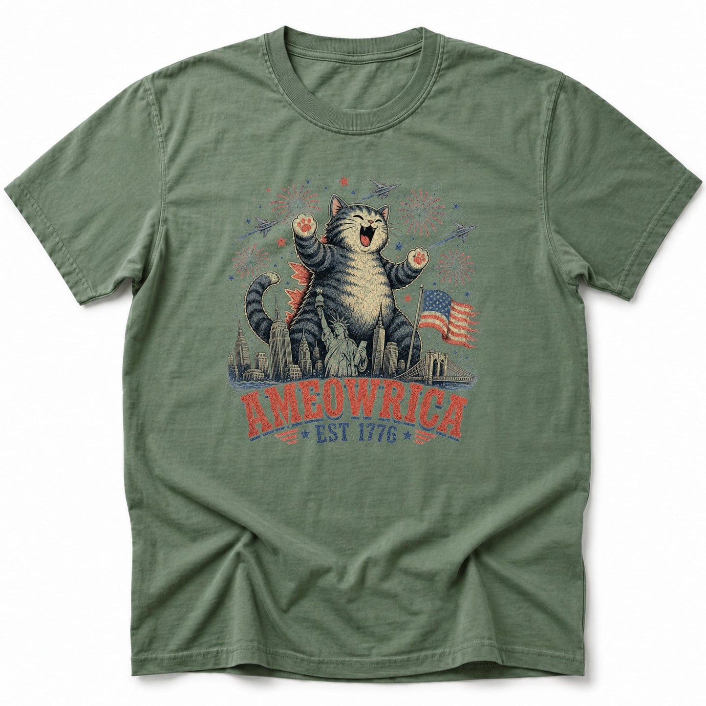 Kyattojira Ameowrica T-Shirt Moss / S 26308982117313861128 T-Shirt