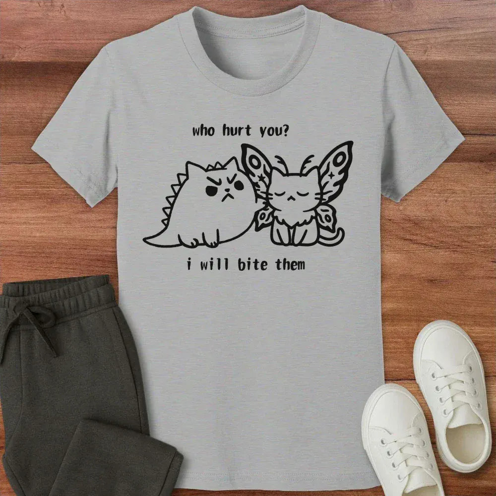 Kyattojira Bites Kids Tee Athletic Heather / S 19965869834053301929 Kids clothes