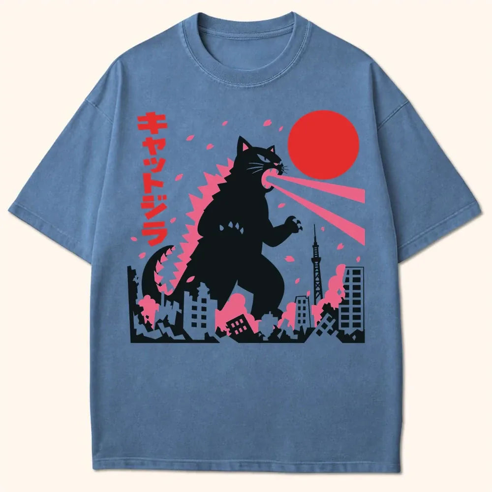 Kyattojira Blossoms T-Shirt Blue Jean / S 27362748630962559916 T-Shirt