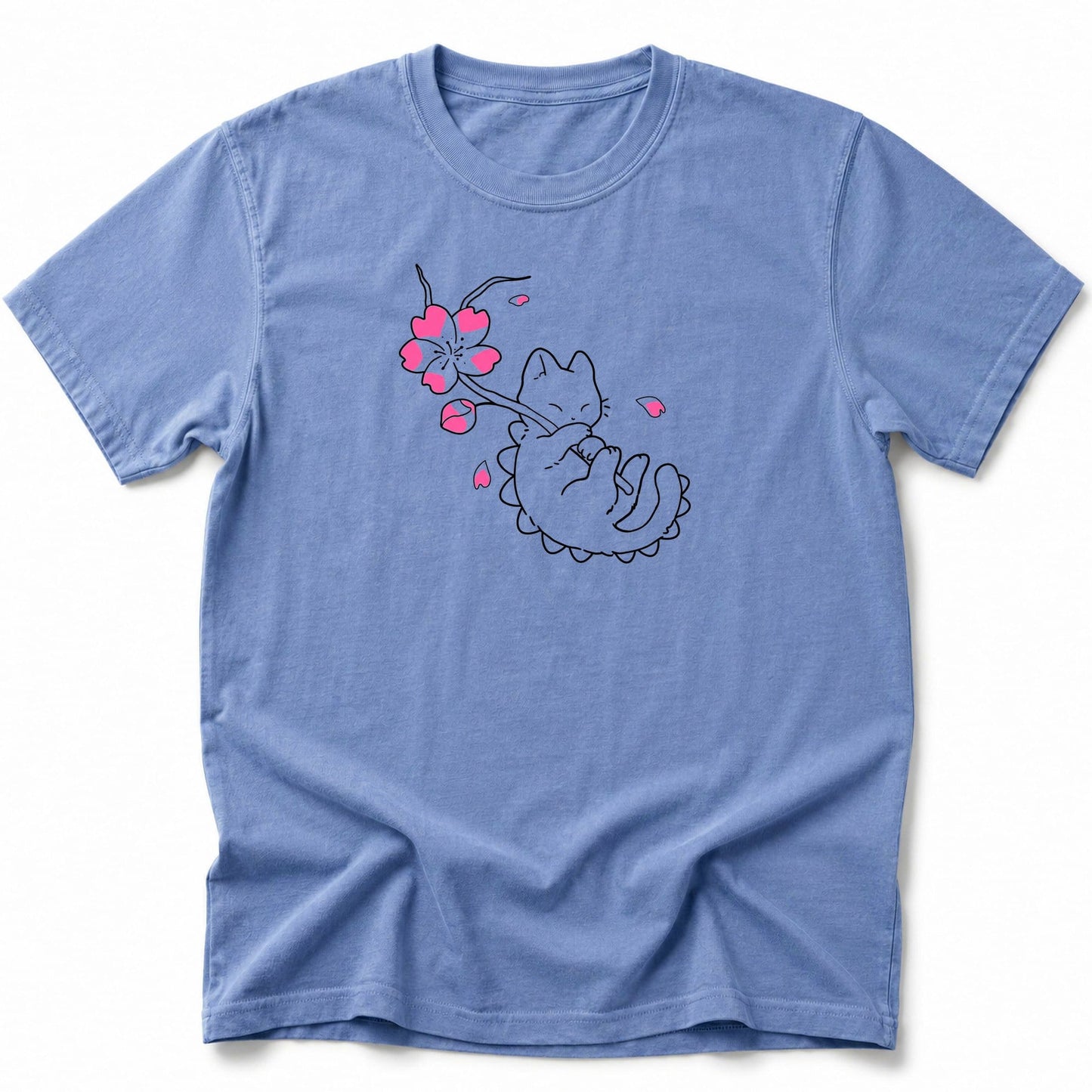 Kyattojira Blossoms T-Shirt Blue Jean / S 29085101236376609491 T-Shirt