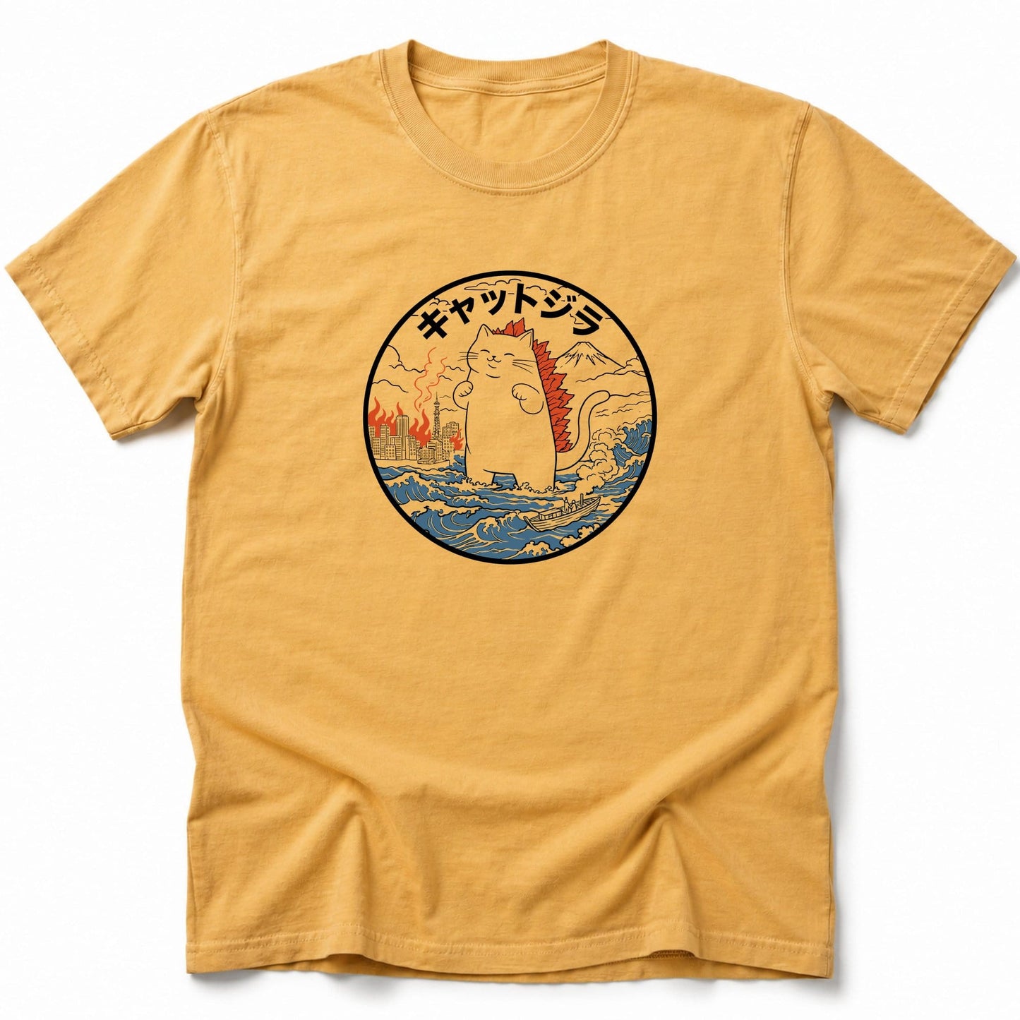 Kyattojira Catastrophe T-Shirt Mustard / S 57340383022304766006 T-Shirt