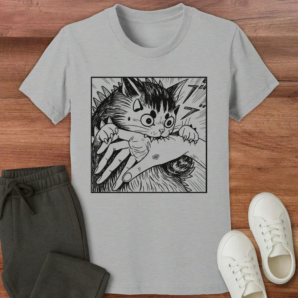 Kyattojira Chomps Kids Tee Athletic Heather / S 21226232145784061525 Kids clothes