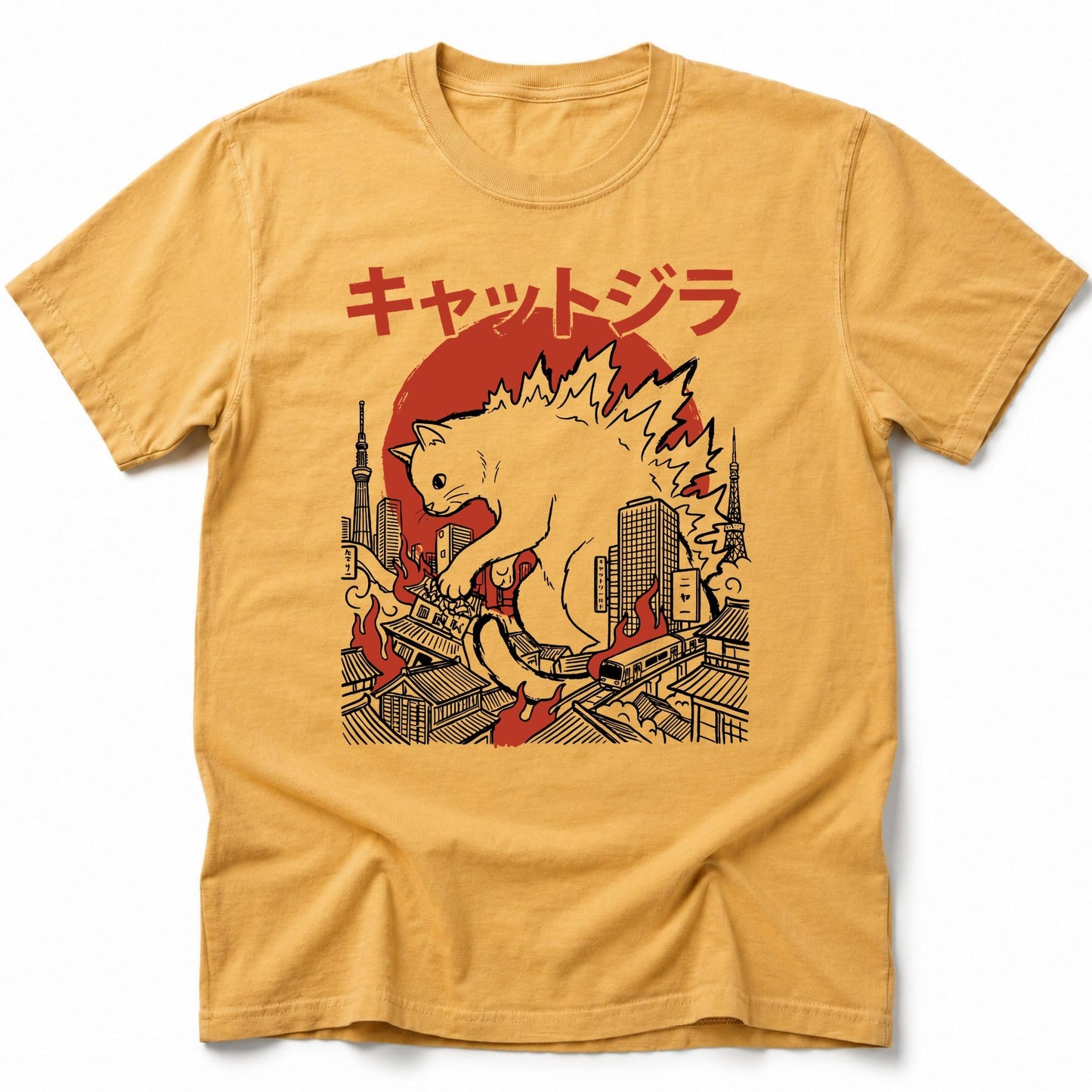 Kyattojira Curiosity T-Shirt Mustard / S 13022247870712449384 T-Shirt