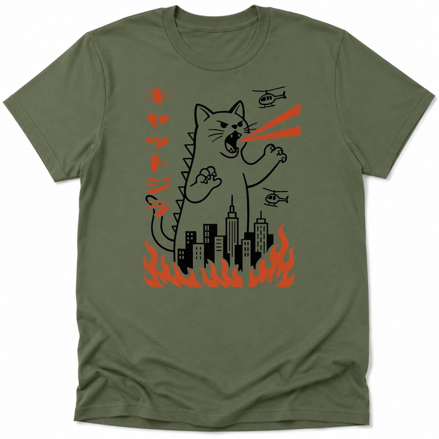 Kyattojira Everyday Softstyle Tee Military Green / S 95497570871432010023 T-Shirt