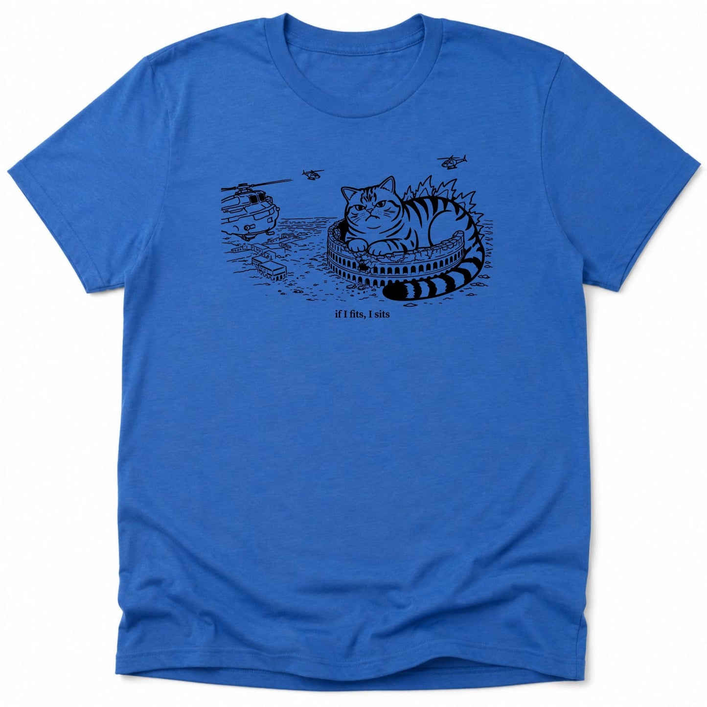 Kyattojira Fits And Sits Everyday Softstyle Tee Heather Royal / S 23796202448721767399 T-Shirt