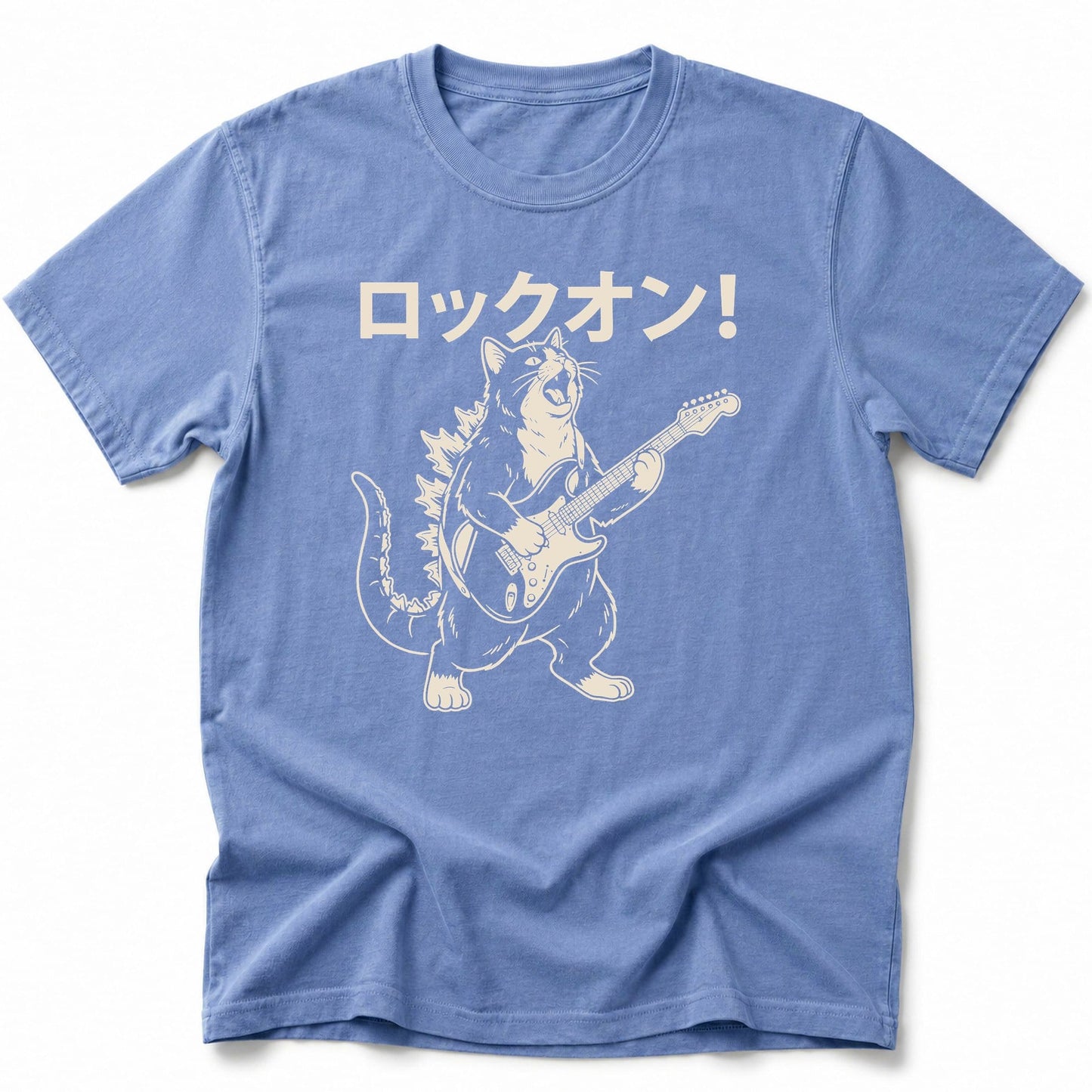Kyattojira Rock On T-Shirt Blue Jean / S 24823080990022620577 T-Shirt