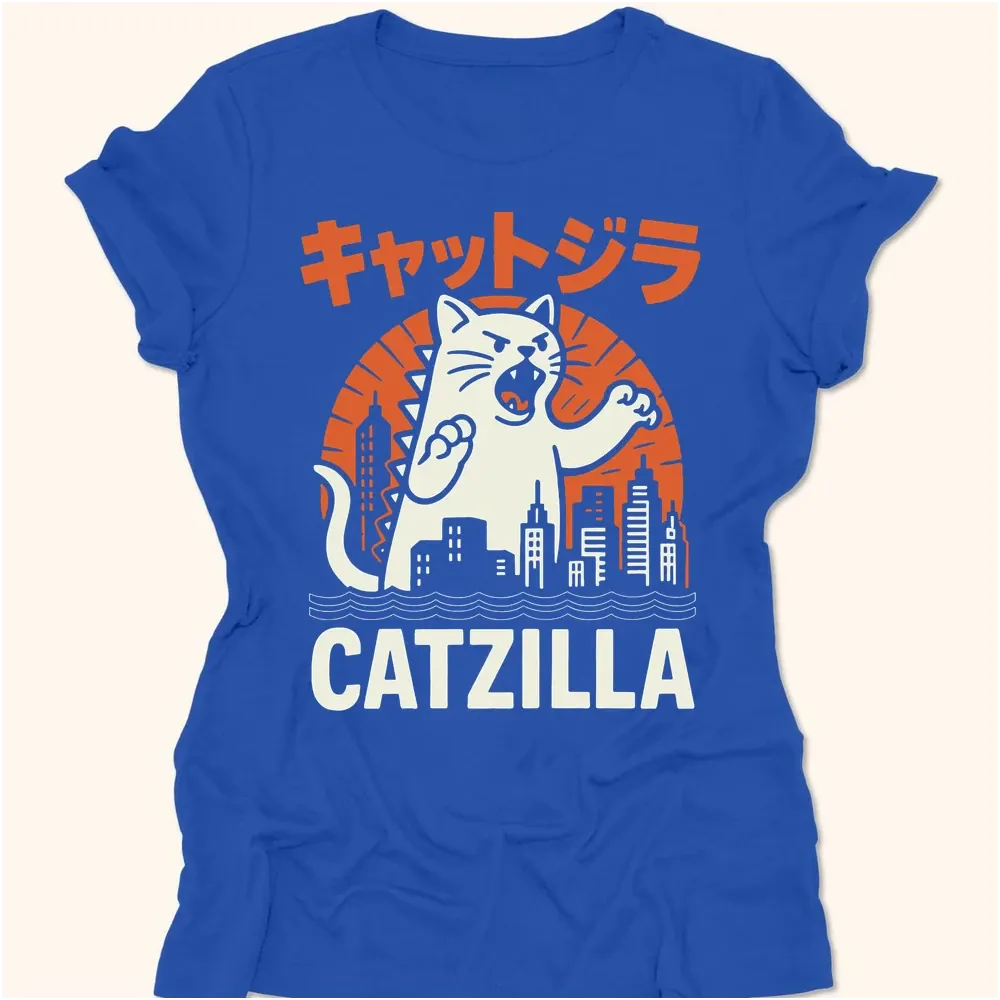 Kyattojira Strikes Womens Tee True Royal / S 15251409005085189556 T-Shirt