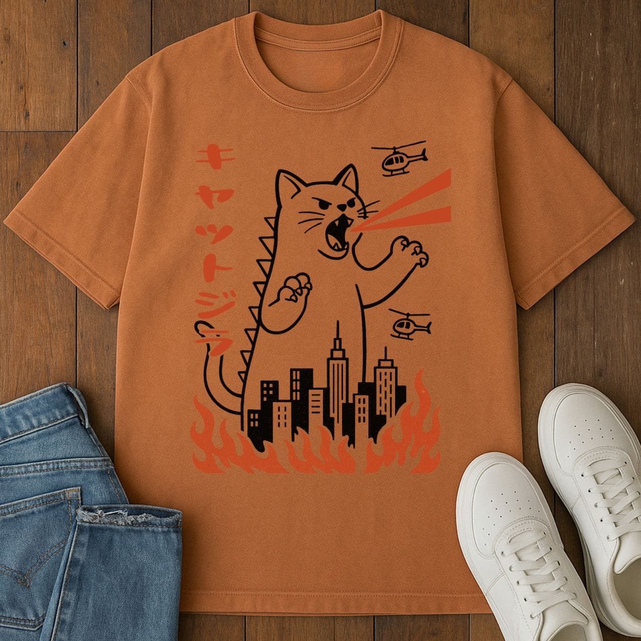 Kyattojira T-Shirt – Softest Cat Tee on Earth Yam / S 22991364933150011598 T-Shirt