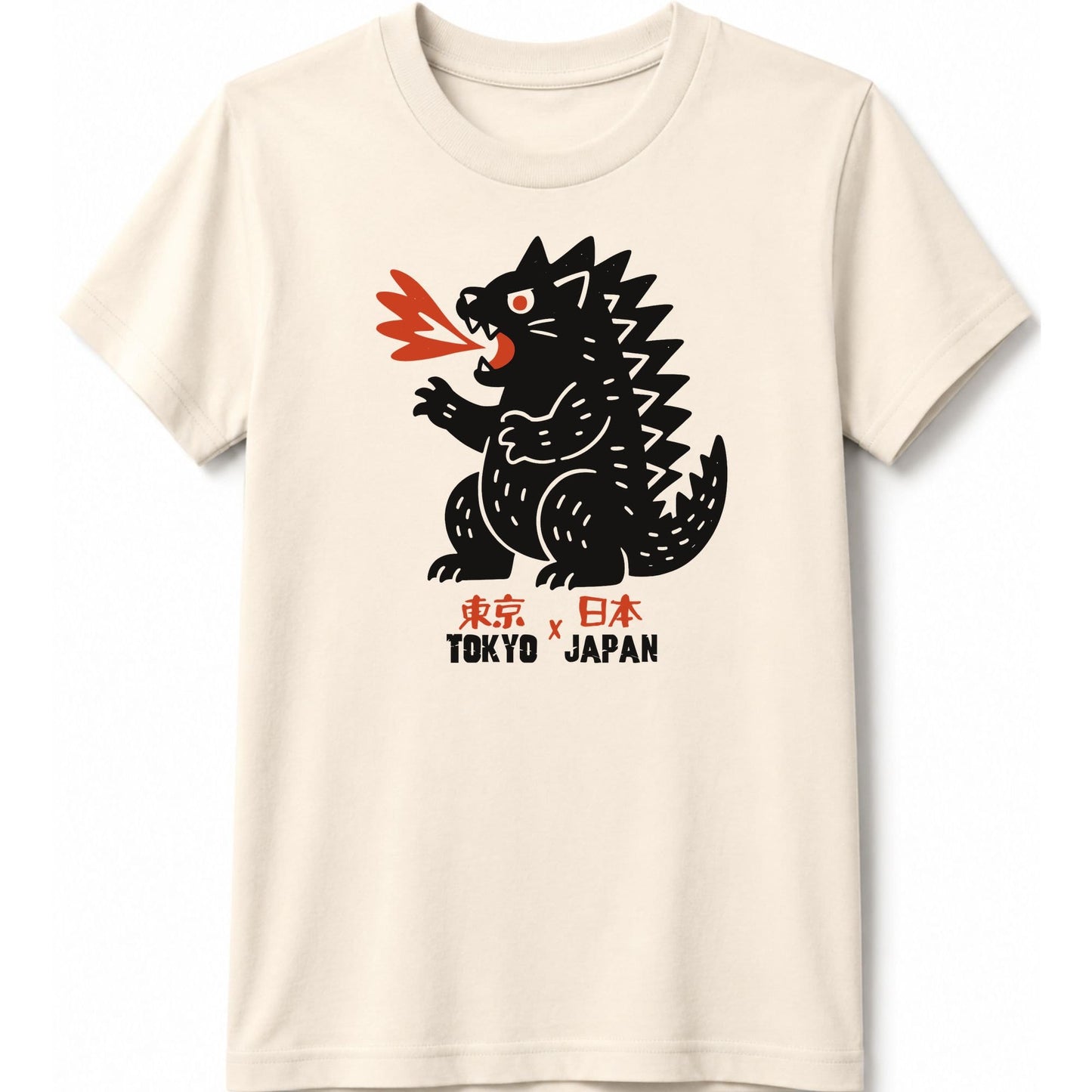 Kyattojira Tokyo X Japan Kids Tee Natural / S 33298553949469029621 Kids clothes