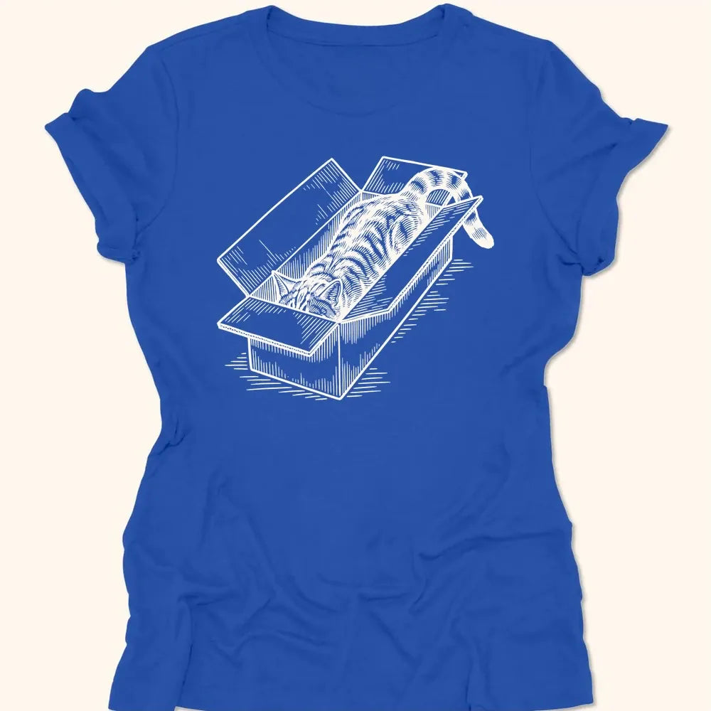 Long Box Cat Womens Tee True Royal / S 27175807132765531178 T-Shirt