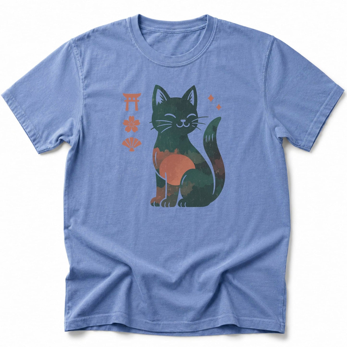 Lucky Cat Spirit T-Shirt Blue Jean / S 32300375925173795200 T-Shirt