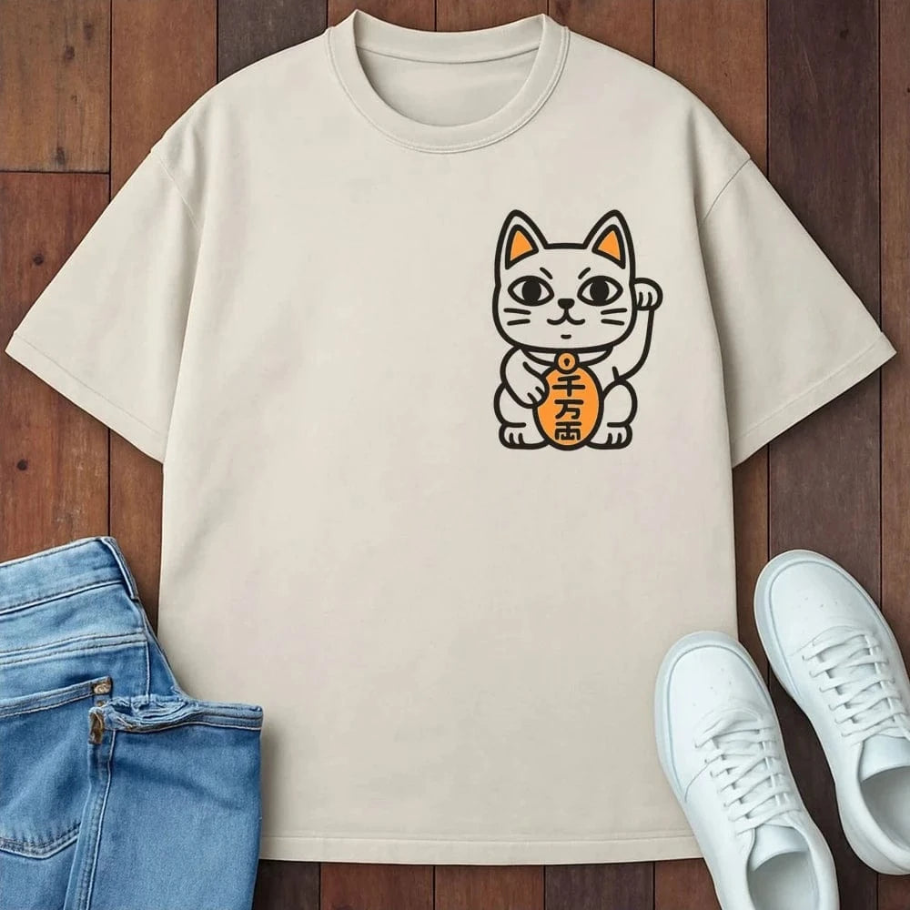 Maneki Gaze T-Shirt Ivory / S 81105336460574344246 T-Shirt