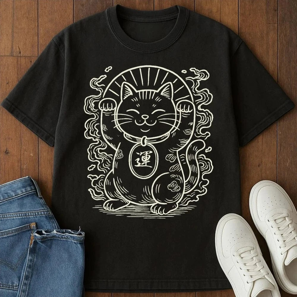 Manekineko T-Shirt Black / S 11091942418618099192 T-Shirt