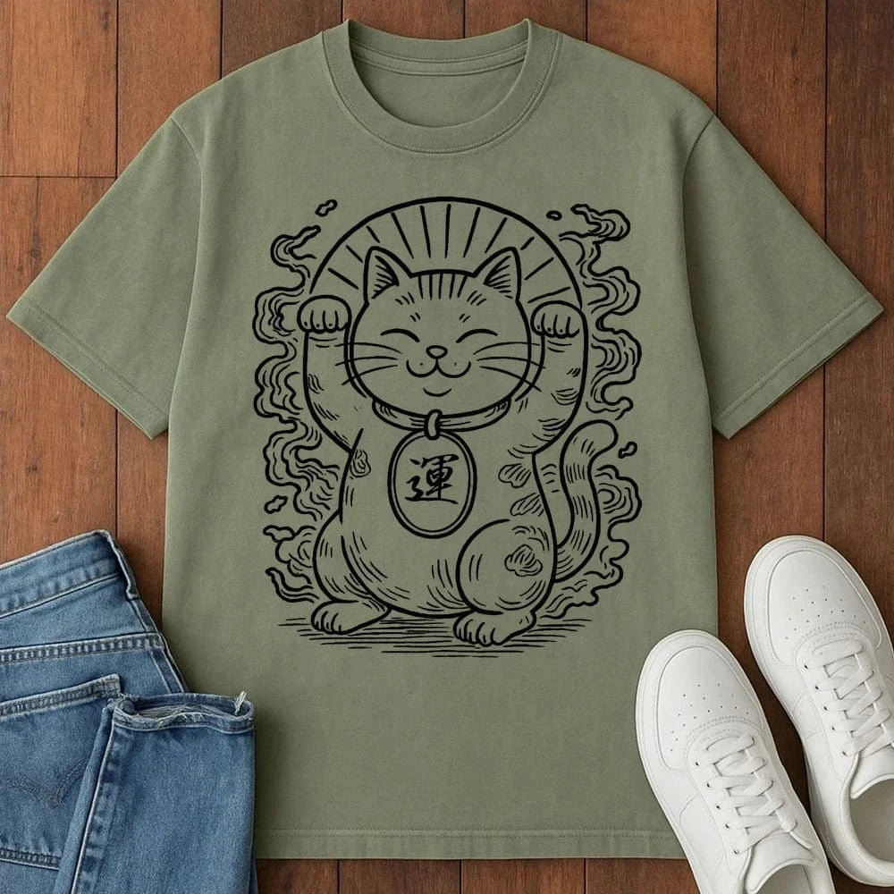 Manekineko T-Shirt Moss / S 29244946996106529552 T-Shirt