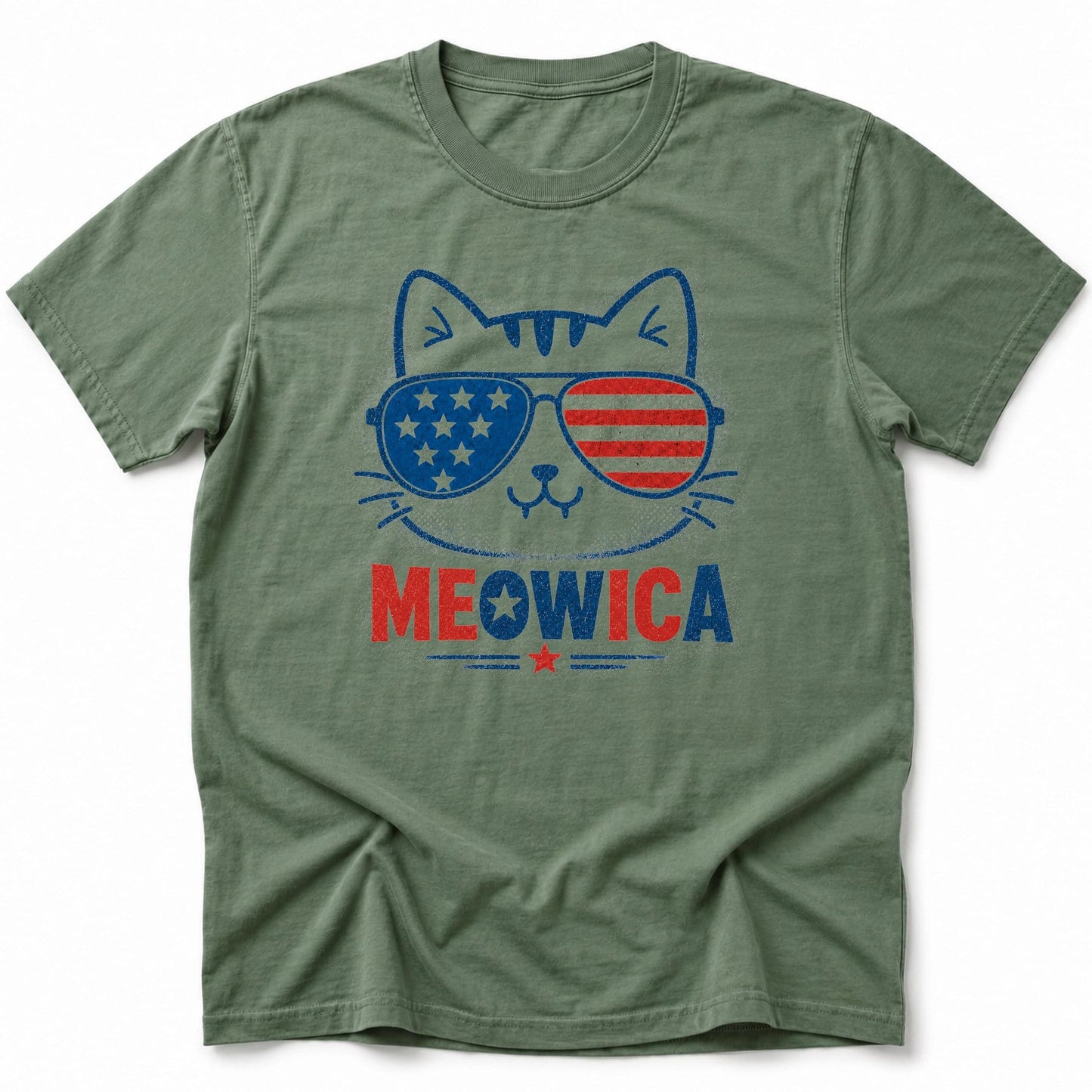 Meowica Fangs Out T-Shirt Moss / S 32503182810287033644 T-Shirt