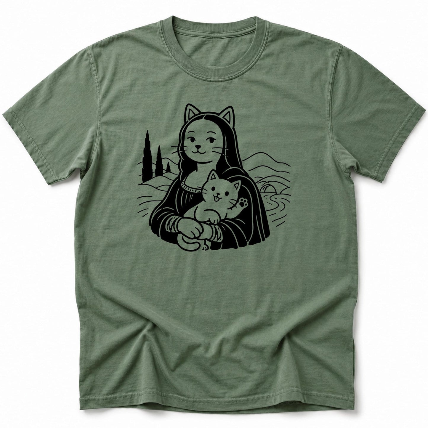 Meownalisa T-Shirt Moss / S 32497992227947719695 T-Shirt