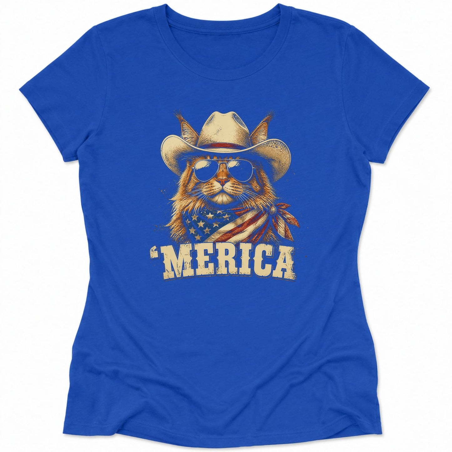 Merica Womens Tee S / True Royal 20857713984821169952 T-Shirt