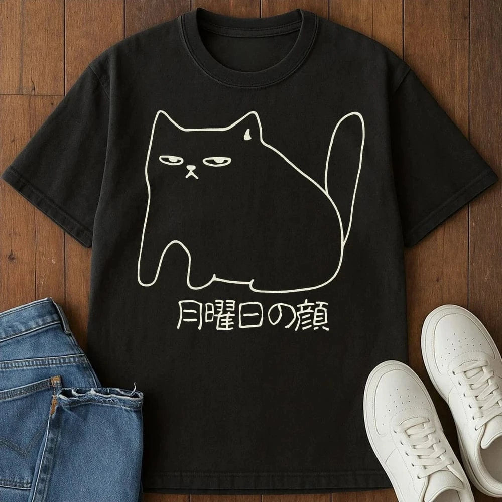 Monday Face T-Shirt Black / S 27022940298903298690 T-Shirt