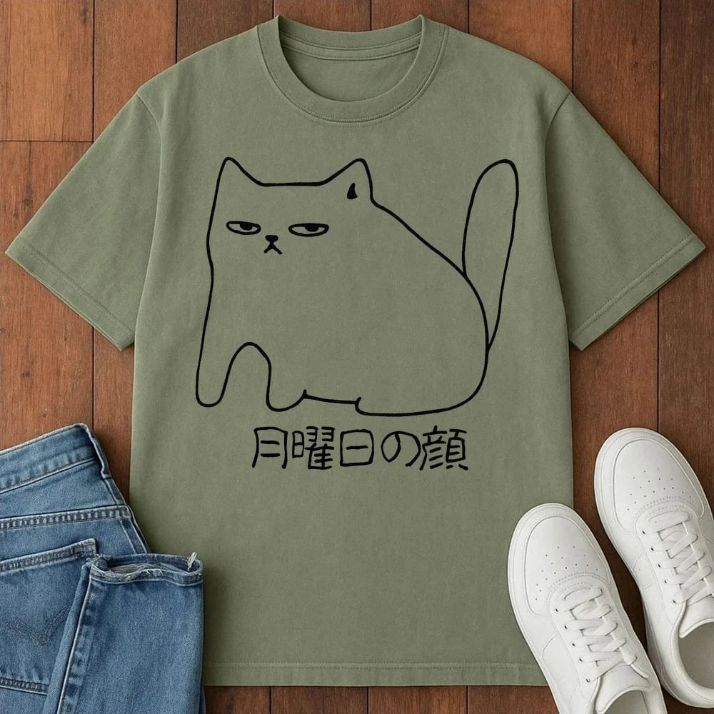 Monday Face T-Shirt Moss / S 20882670649715653272 T-Shirt