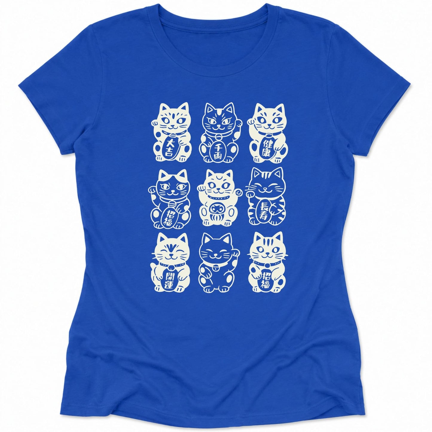 Neko Neko Fortune Squad Womens Tee True Royal / S 31618272760821727841 T-Shirt