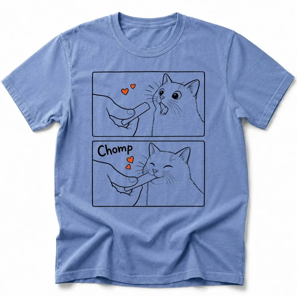 No Thoughts Just Chomp T-Shirt Blue Jean / S 27407079598634084047 T-Shirt