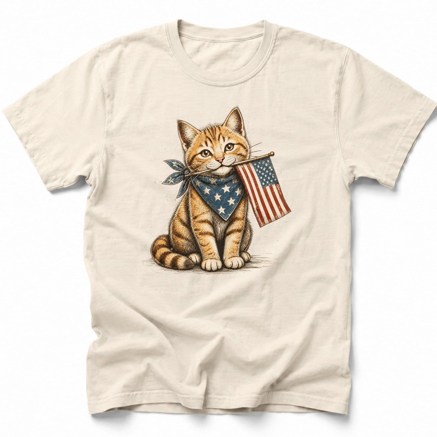 Red, White & Mew T-Shirt Ivory / S 32228830623118971359 T-Shirt