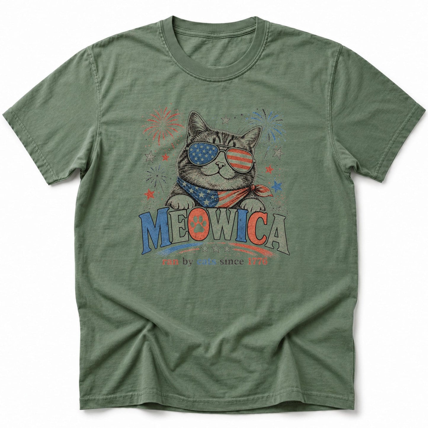 Run By Cats 1776 T-Shirt Moss / S 23735514610324103658 T-Shirt