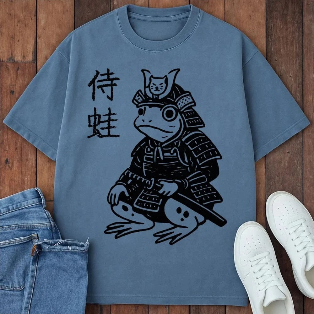 Samurai Frog T-Shirt Blue Jean / S 22660969131600589144 T-Shirt