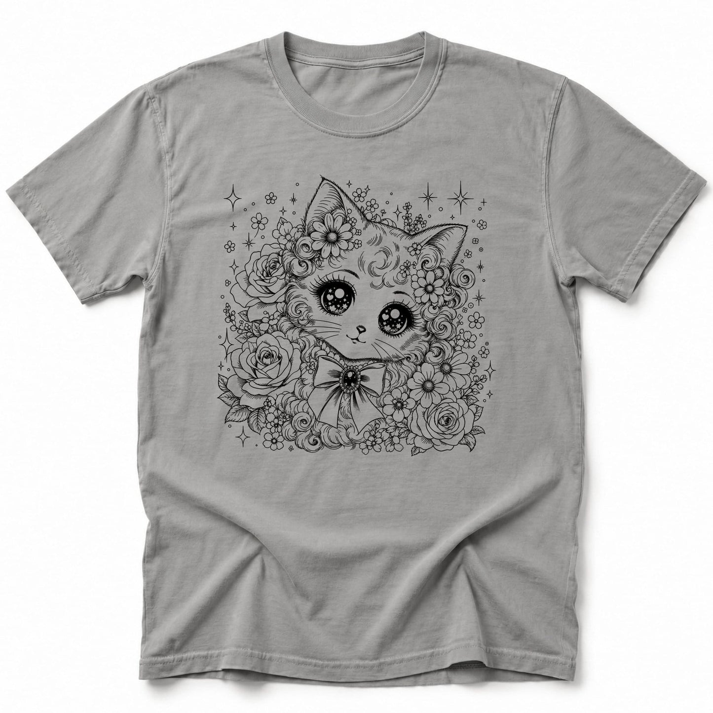 Shoujo Cat T-Shirt Grey / S 31020366492269657842 T-Shirt