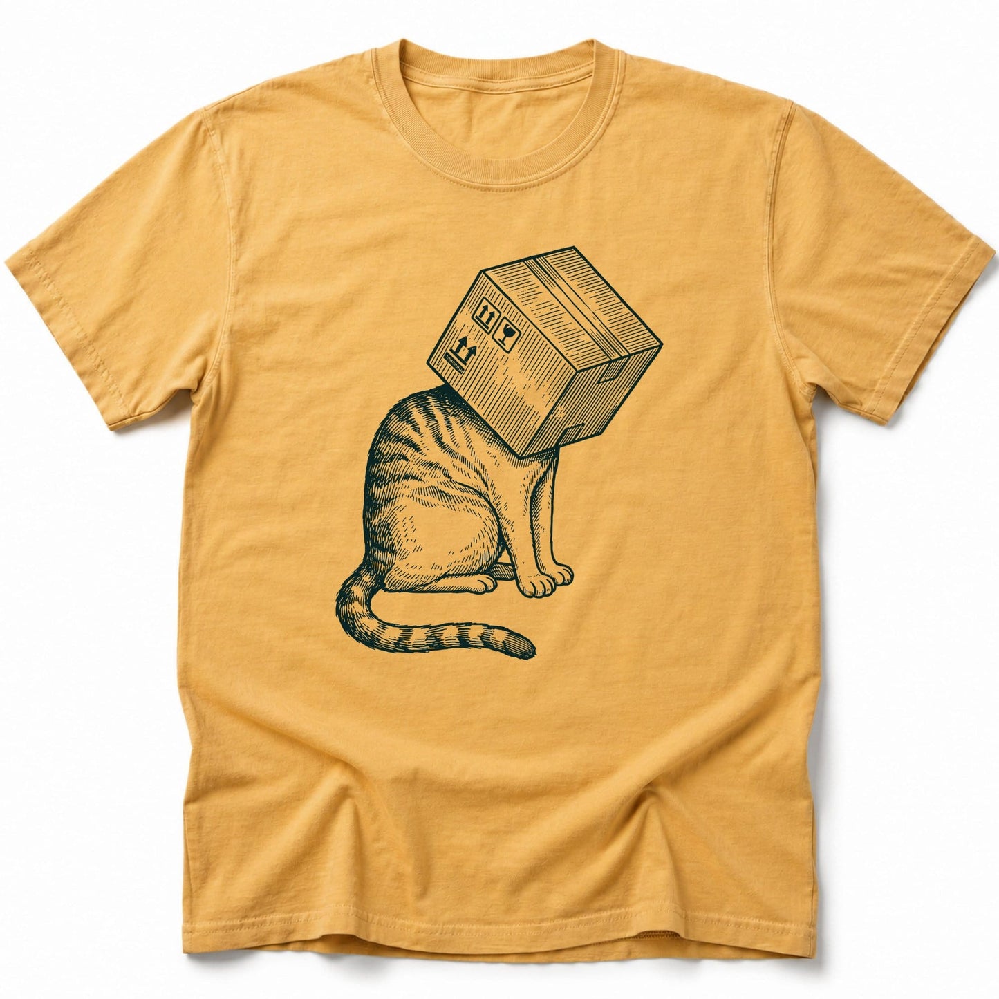 Space Ready Cat Box T-Shirt Mustard / S 12524751020442674696 T-Shirt