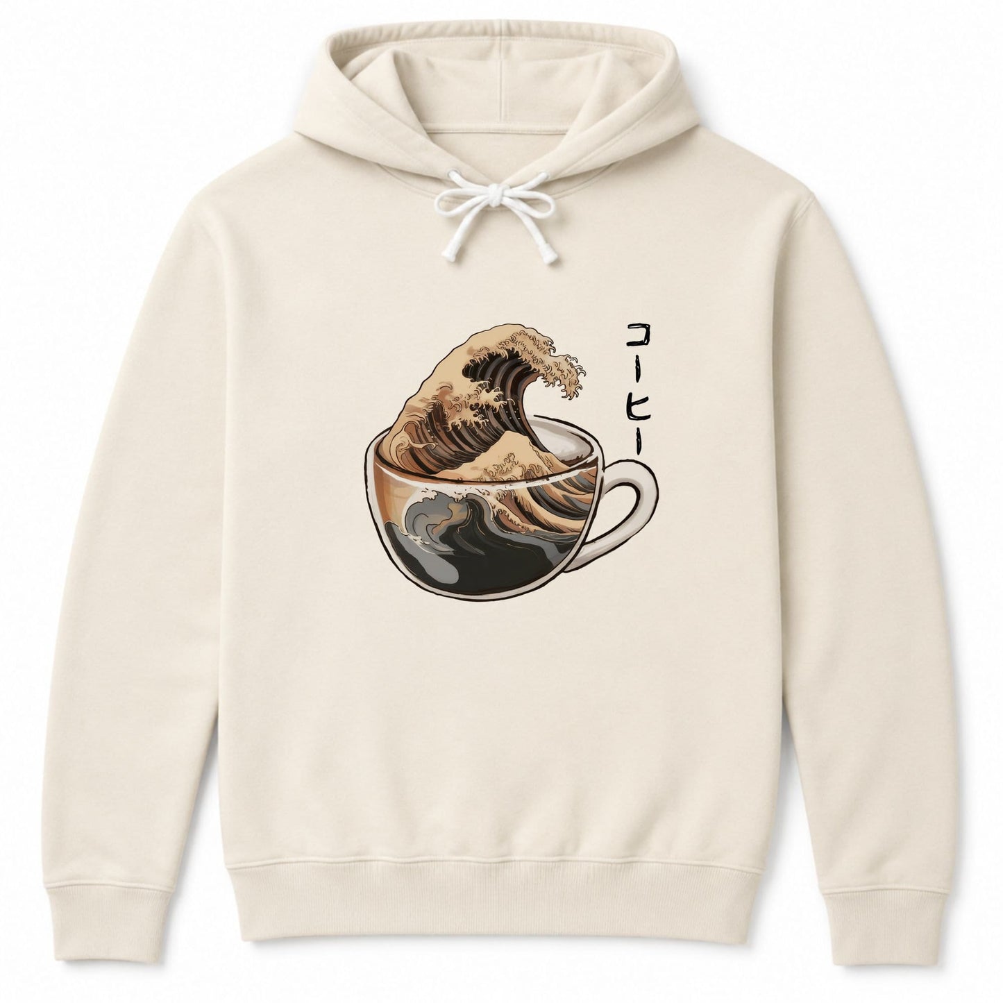 The Great Wave Of Coffee Hoodie S / Ivory 21662824063015620905 Hoodie