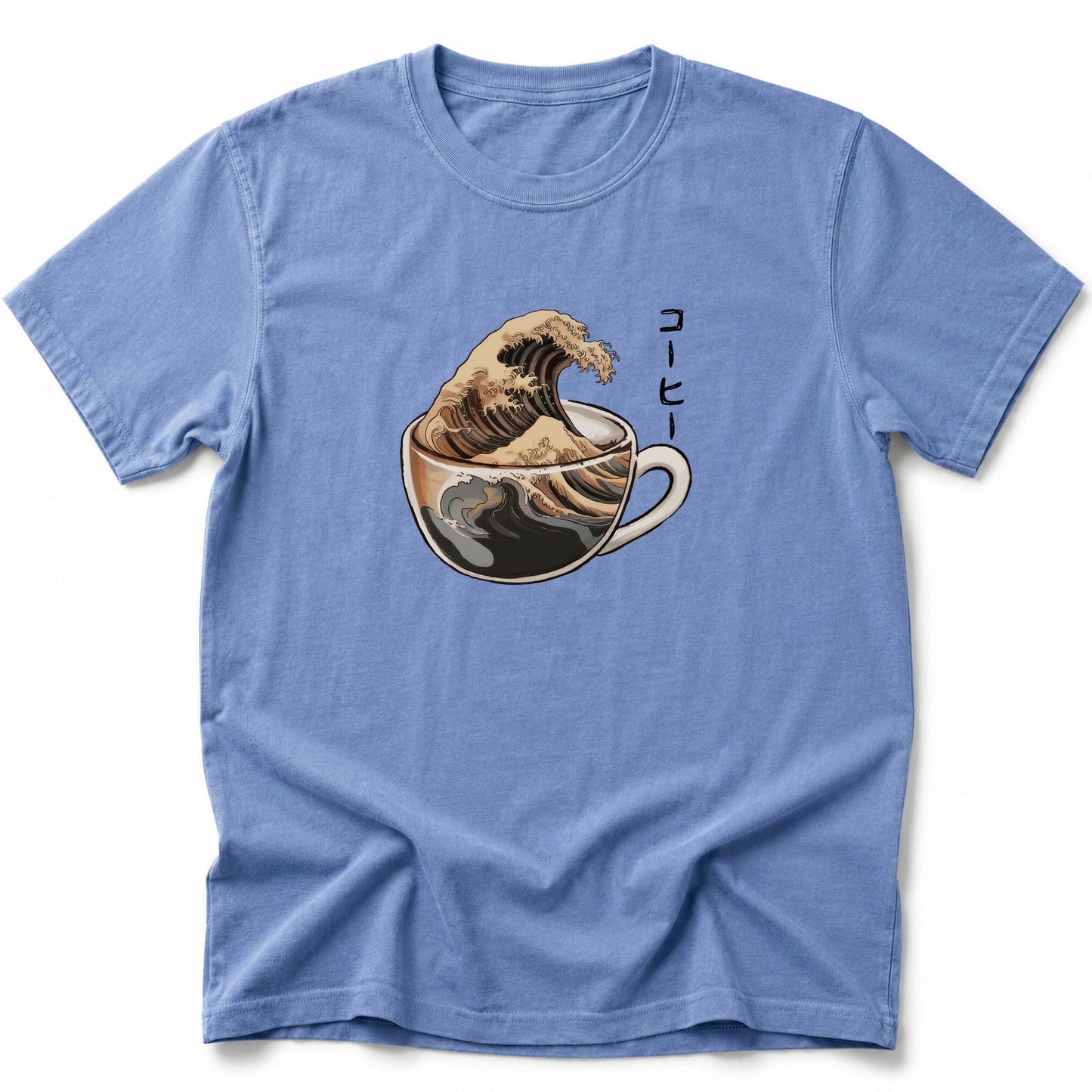 The Great Wave Of Coffee T-Shirt Blue Jean / S 18636765930730794974 T-Shirt