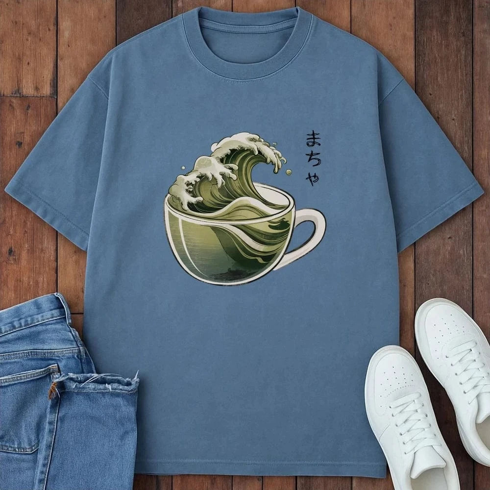 The Great Wave Of Macha T-Shirt Blue Jean / S 19587751126651239860 T-Shirt