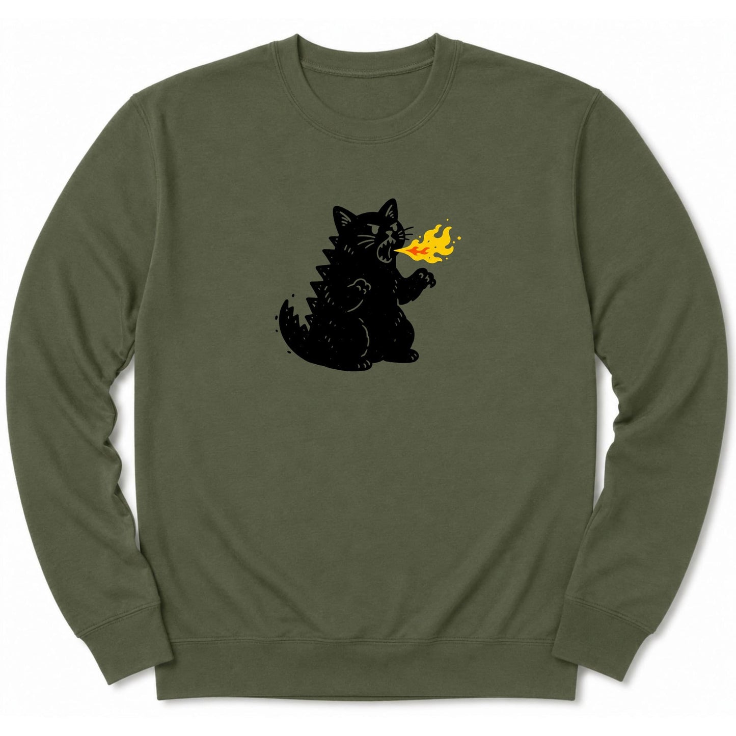 Tiny Kaiju Energy Sweatshirt S / Military Green 31375480631196198062 Sweatshirt