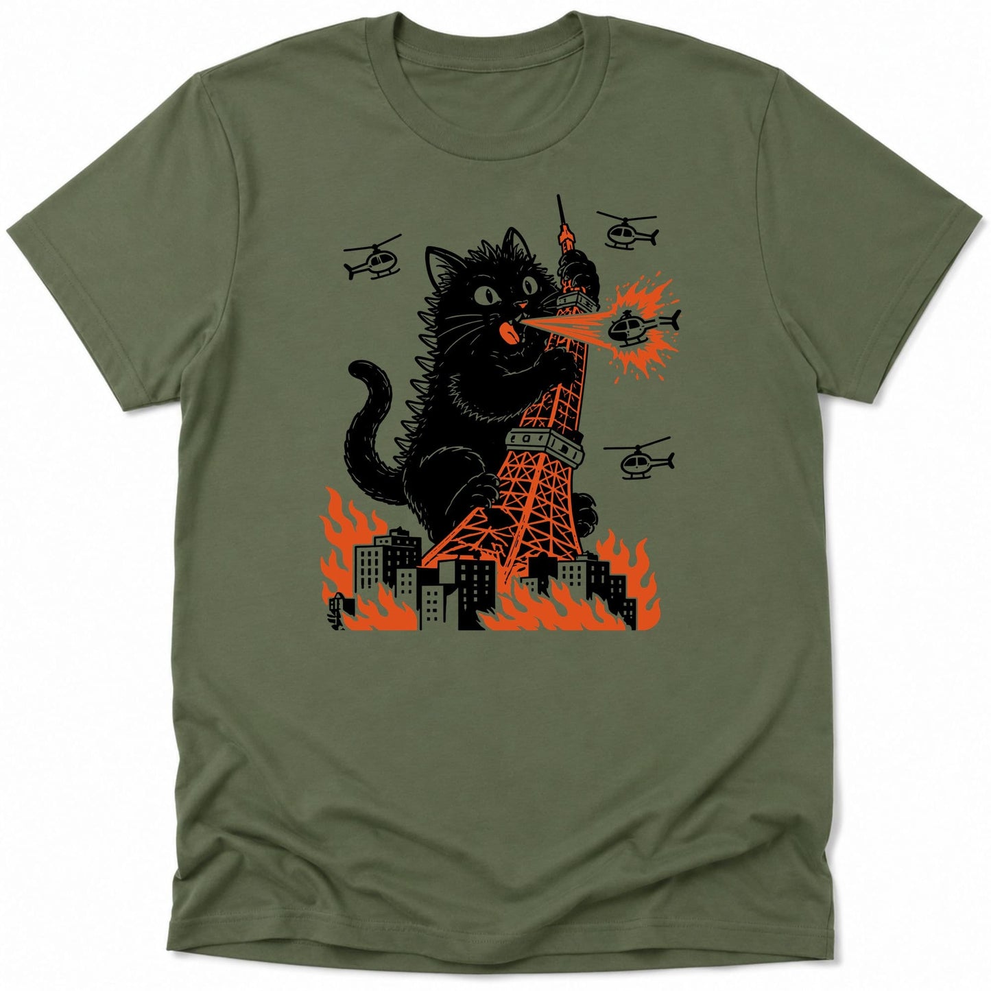 Tokyo Tower Hazard Everyday Softstyle Tee Military Green / S 73841562783532509271 T-Shirt