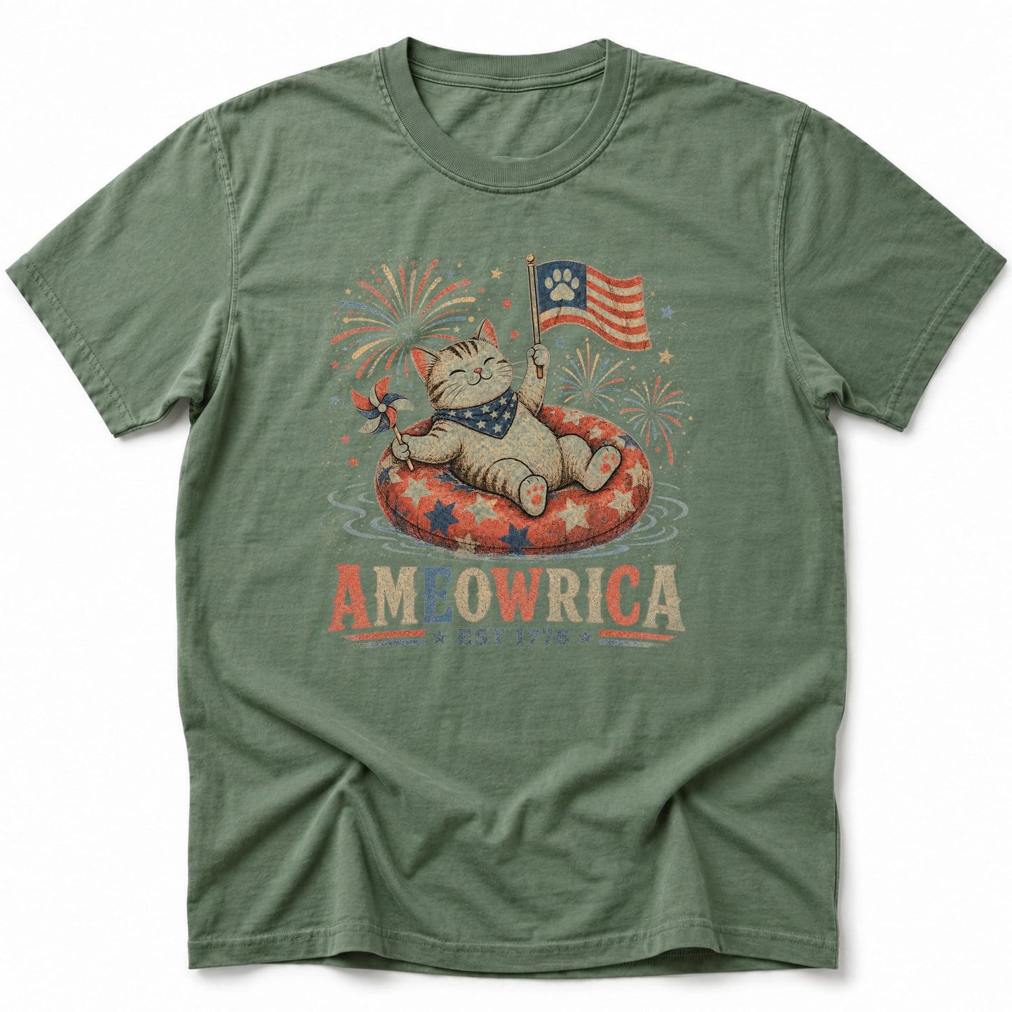 Tubing Ameowrica T-Shirt Moss / S 10901927902905515960 T-Shirt