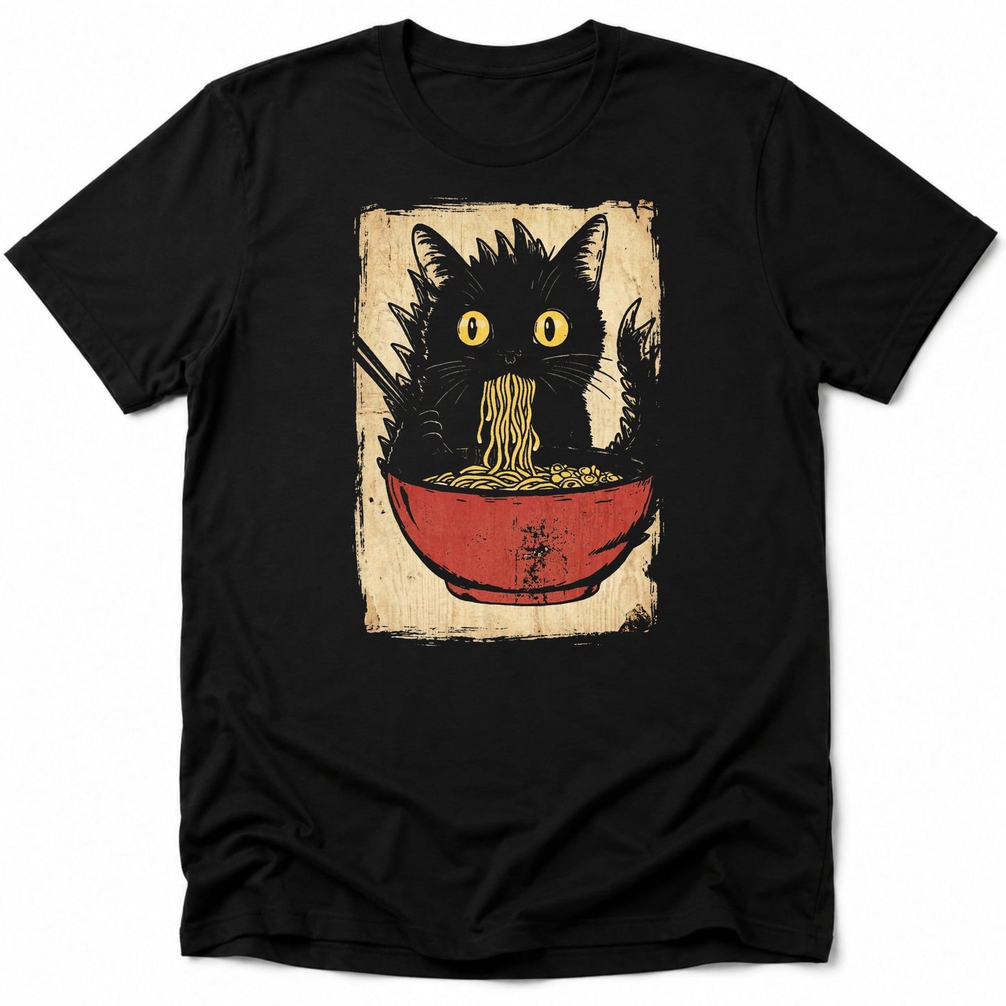 Vintage Kyattojiras Fav Ramen Everyday Softstyle Tee Black / S 10049536374238853426 T-Shirt