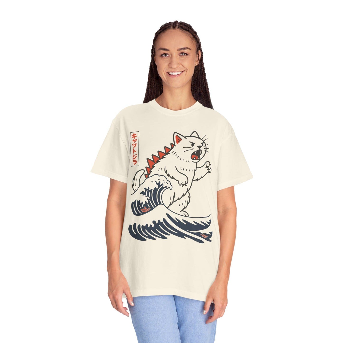 Wave Of Kyattojira T-Shirt – Softest Cat Tee on Earth T-Shirt