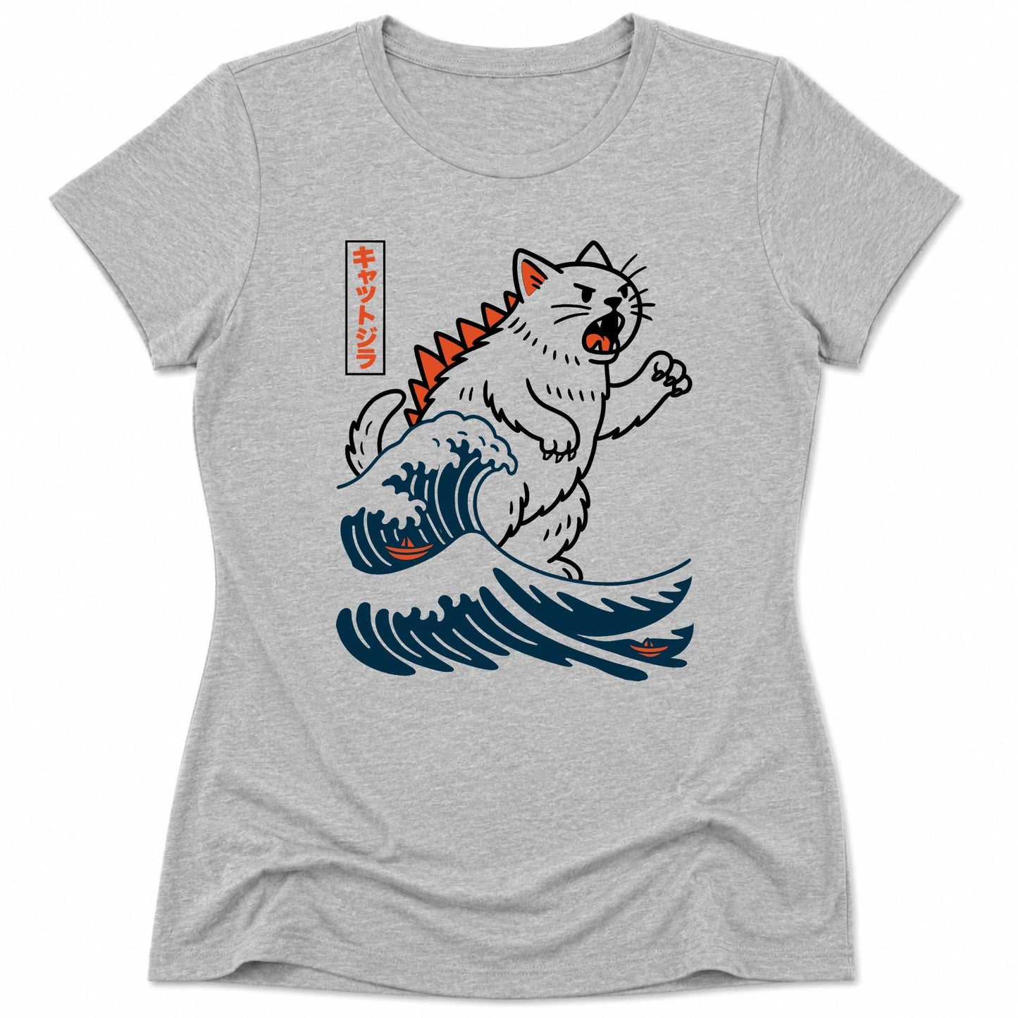 Wave of Kyattojira Womens Tee Athletic Heather / S 65903694102272710856 T-Shirt
