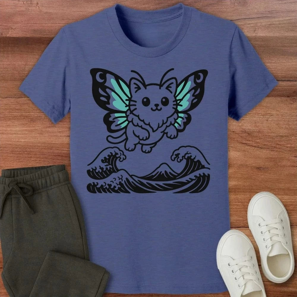 Wave Of Nyasura Kids T-Shirt Heather Navy / S 32975680817518195866 Kids clothes